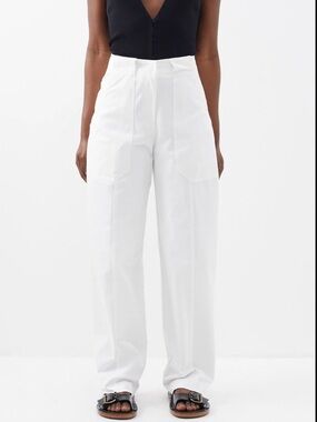 Matteau  Utility Organic Cotton-Blend Trouser size 4 us luxury minimalist